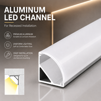 Perfil de Canal LED de Aluminio Ligero y Resistente al Agua, Personalizado de Fábrica, para Decoración de Hoteles, Oficinas, Villas y Hogares