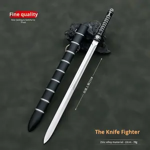 ดาบนักรบอนิเมะซูเปอร์ฮีโร่ดาบปีศาจขนาด22ซม. อาวุธโลหะพร้อมปลอกสำหรับตกแต่งคริสต์มาส - Product Image 5