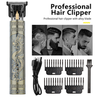 Harga Terjangkau Vinnie VN251225 Vintage T9 Alat Cukur Rambut Profesional untuk Salon, Alat Cukur Elektrik Barber Tanpa Kabel Set Baterai Li-ion