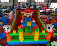 Parc de jeux gonflables commercial, trampoline à thème, aire de jeux extérieure, parcours d'obstacles d'aventure, jeux d'amusement, château gonflable