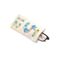 Pochette pour lunettes de soleil en microfibre imprimée de logo personnalisé avec feuille de fer élastique Étuis et sacs à lunettes