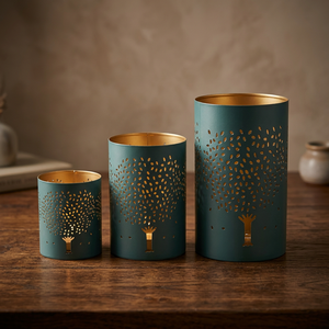 Support de bougie en fer décoratif Sonnet, résistant à la chaleur, imperméable, naturel, durable, pour la décoration de Noël à la maison, vente en gros - Product Image 2