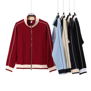 Produttori di abbigliamento personalizzato 380G collo stanup <span class=keywords><strong>uomo</strong></span> doppia cerniera felpa autunno e inverno coppia Cardigan Casual giacca - Product Image 1