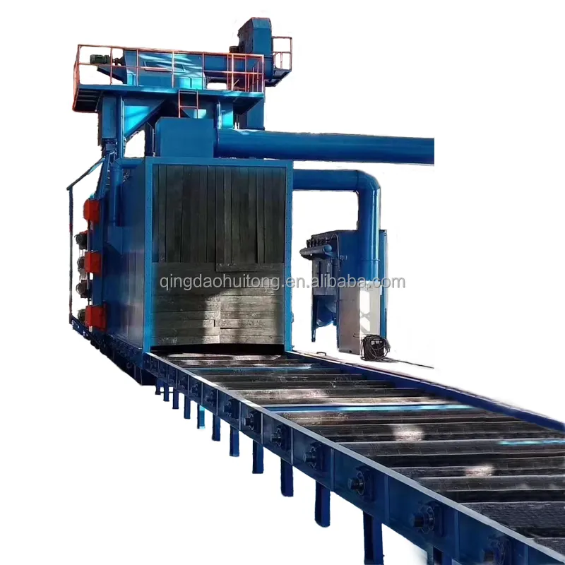 Large Size Welded Steel Structure Roller Through Type Turbine Shot Blasting Machine