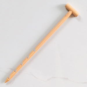 32.3cm outil d'ameublissement de sol en bambou conception d'insertion de fourche pour les plantes en pot parterres de fleurs outil de culture de jardinage - Product Image 1