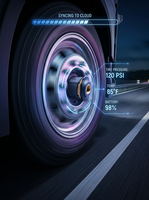 Système TPMS externe EGQ à 10 roues avec capteurs 8 mm pour camions et remorques, avec répéteur 433 MHz 12V-24V pour camions à benne basculante, couvre une plage de pression de 14 bars