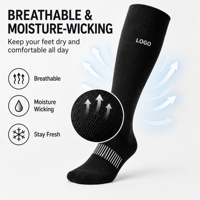 Chaussettes d'équitation techniques de haute qualité, respirantes, en maille nid d'abeille, avec logo personnalisé, compression performante