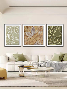 Dipinto Murale in Stile Wabi Sabi con Texture 3D in Pelle Goffrata, Decorazione Astratta Floreale per Camere d'Albergo - Product Image 4