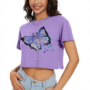 Camiseta Corta Oversize para Mujer, Algodón Premium, Estilo Casual y Moderno, Ropa Urbana - Product Image 1