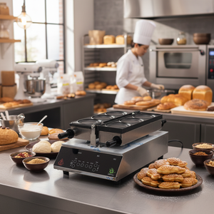 CookTech New Two Fish Hotteok Machine <b>Automatic</b> Korean <b>Pancake</b> <b>Maker</b> Stainless Steel SUS304 Flour-Based Commercial Bakery - Product Image 3