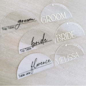 Rõ ràng Acrylic nơi thẻ tên bảng số trống Acrylic Tên tấm Acrylic chỗ ngồi biểu đồ thẻ dấu hiệu cho tiệc cưới bên - Product Image 2