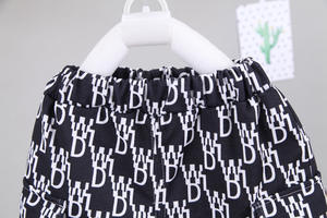 Ropa de Boutique para Niños de Verano, Conjuntos de Ropa de Dormir para Niños en Blanco y Negro con Estampado de Dibujos Animados - Product Image 6
