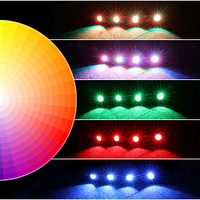 Nuevas Luces LED RGBW Pequeñas, Juego de 4 Luces para Ruedas, Control por Aplicación, IP68 Impermeables, Alta Luminosidad, Luces Todoterreno para Camionetas UTV