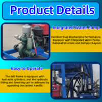 Foreuse hydraulique diesel compacte de 150 m max. pour puits profonds, avec moteur, pour usage domestique