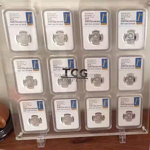 TCG tùy chỉnh rõ ràng <span class=keywords><strong>Acrylic</strong></span> phân loại đồng xu tấm chủ với xử lý ngăn cho ngc anacs đồng xu tấm đồng xu chủ hiển thị trường hợp - Product Image 2