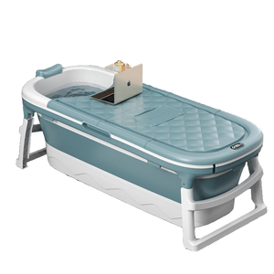 Hot selling 1.52m folding oversized portable bath bucket plastic message spa bath tub for adults