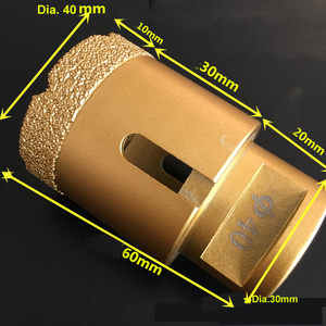 Forets diamantés brasés <span class=keywords><strong>sous</strong></span> vide pour le <span class=keywords><strong>verre</strong></span> de <span class=keywords><strong>marbre</strong></span> tuile poinçonnage - Product Image 1
