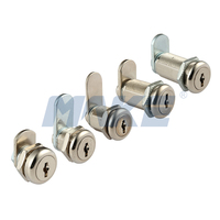 Cerradura de Leva Esférica de Aleación de Zinc MAKE MK104BXS para Buzón y Cajón, Acabado Cromado Brillante, 2 Llaves de Latón, Longitud Personalizable