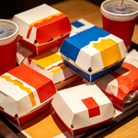 Boîte à hamburger en papier kraft anti-graisse, personnalisée, jetable, emballage à clapet pour la restauration rapide