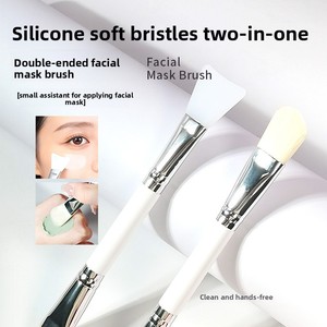 Double-Headed Soft <b>Silicone</b> Gel Face Mask Brush Mud Application Cleaning Skincare Tool <b>Stick</b> - Product Image 2