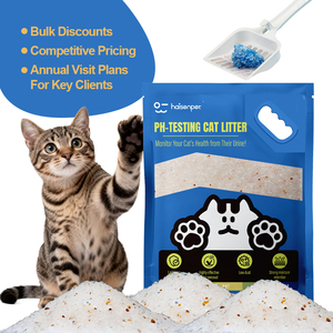 Lettiera per Gatti in Silice con Indicatore PH, Super Assorbente, Asciugatura Rapida in 2 Secondi, Campione Gratuito Disponibile, Profumazione e Dimensione dei Granuli Personalizzabili - Product Image 1