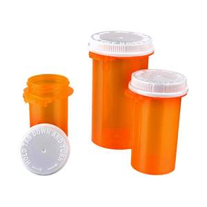 LOGO Imprimer Prescriptions Comprimé Pilule Médecine Médicale Flacons vides en plastique pour le <span class=keywords><strong>pouce</strong></span> avec CR Bouchon de maintien résistant aux enfants - Product Image 2