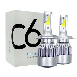 Araç aydınlatma sistemi, C6 36W 6000K H1 H3 H4 H7 H11 araba aksesuarları 9005 9006 9004 9007 led far ampulü