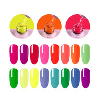 Ensemble de vernis à ongles fluorescent néon haute pigmentation réfléchissant 24 couleurs pour nail art, vente en gros