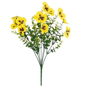 Ramo de Pansies Artificiales de 30cm-100cm, Plástico Multicolor, Decoración para el Hogar - Product Image 4