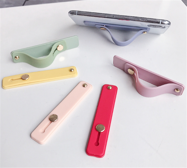 Custom Plain Silicone Push Pull Universal Socket Finger Grip Strap Mobile Phone Stand Holder