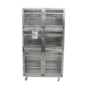 Veterinary Hospital Pet Clinic Wholesale Full 304 Stainless Steel Large Size Animal Dog Cage