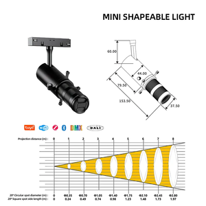 معرض المتاحف يعتم قابل للتكبير وقابل للتكبير قابل للتعديل لتركيز التركيز أضواء المسار <span class=keywords><strong>Led</strong></span> 10 واط 20 واط 30 واط أبيض قابل للضبط: k-k - Product Image 4