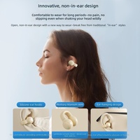 X51 Earphone Nirkabel Tulang Konduksi Non-In-Ear 5.0 Model Terbaru 2025 Desain Jepit Telinga Kontrol Suara Digital Olahraga
