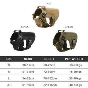 Tali sabuk pengaman anjing, Harness kerja gradien taktis Pitbull ECO jenis besar dengan pegangan tali sabuk desain khusus dan Logo - Product Image 6