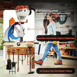 Best Wall Mount Hanging Mobile Utility Yard Equipment Garage <b>Tool</b> Organizer Garden Power <b>Tool</b> Hanger Garage Wall Storage <b>Hooks</b> - Product Image 6