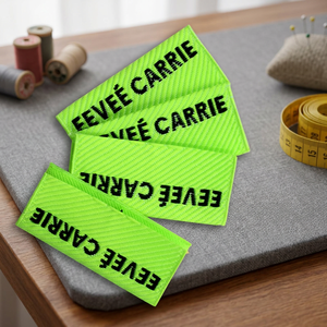 Reuners Eco-Friendly OEM/ODM Custom Private Logo Custom Color Custom Shape <b>Clothing</b> Fabric Label High Density Woven Bags Shoes - Product Image 6