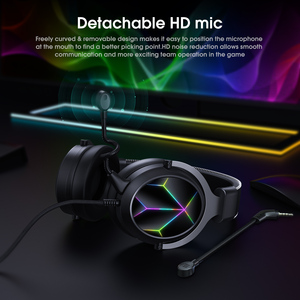 <span class=keywords><strong>ONIKUMA</strong></span> <span class=keywords><strong>X10</strong></span> Pro 3,5mm Over-Ear Stereo Auriculares con cable para juegos Convierte libremente Orejeras cómodas Auriculares con micrófono HD - Product Image 2