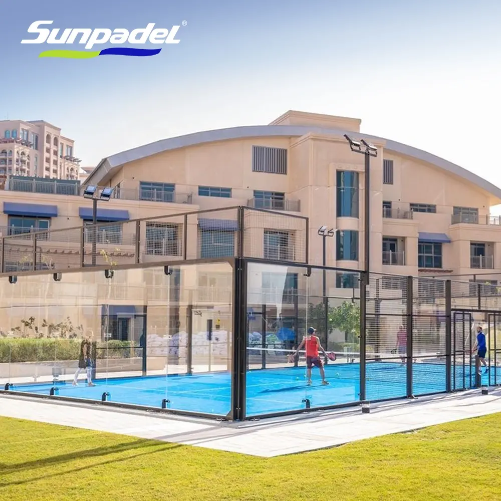 Sunpadel Sports Equipment Panoramic Model Padel Court Fields With Easy Installation Construction