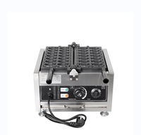 Mini machine Taiyaki double rangée 14 trous Machine à snack industrielle Machine à gaufres électrique à bulles pour crème glacée Machine à gaufres