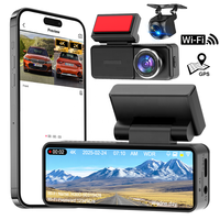 Grosir Pabrik Dash Cam 4K Dual Channel 3.2" Dengan G-Sensor GPS WiFi Night Vision 140 °   Perekam Video Mobil Sudut Lebar untuk Pemantauan Parkir