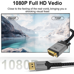 HD 1080P 2M <span class=keywords><strong>DisplayPort</strong></span> <span class=keywords><strong>VGA</strong></span> Adapter Cable Nam Nam Chuyển Đổi Dp <span class=keywords><strong>VGA</strong></span> Cho Máy Tính DVD Player TV Box PC Máy Tính Xách Tay Màn Hình Máy Chiếu - Product Image 2