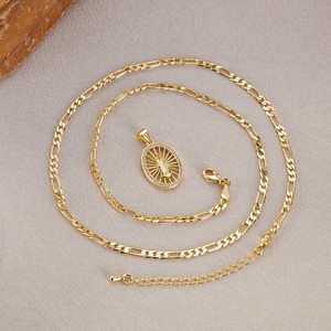 Hip Hop 14k placcato oro Christian collana pendente alla moda religioso totem amuleto fascino pastore ha perso agnello regalo principalmente rame - Product Image 3