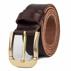 Cintura Vintage da uomo genuina con logo personalizzato in vera pelle cintura di produzione di scommesse commerciali - Product Image 3