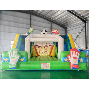 Factory Price New Design Double-slide <b>Inflatable</b> Football Bouncy Castle Combo Kids <b>Inflatable</b> Jumping <b>Bouncer</b> for Party Rentals - Product Image 1
