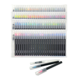 Produttore personalizzato pennarelli a punta a spazzola morbida per acquerello Set di vera spazzola in Nylon a base d'acqua penna a inchiostro 20/24/36/48/72/100 colori - Product Image 1