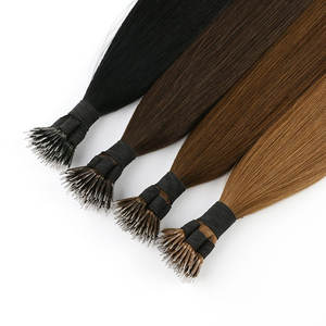 Bulto de calidad original Invisible Raw Indian Temple Cabello humano destaca Nano Tip Hair - Product Image 2