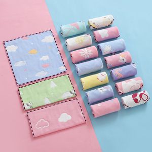 Lingettes en coton pour bébé Jianmu 25x25 cm avec bordure jacquard, serviettes pour nourrissons - Product Image 3