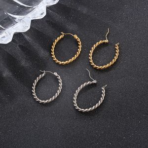 Nouvelle Collection 2025 – <span class=keywords><strong>Grandes</strong></span> Boucles d'Oreilles <span class=keywords><strong>Créoles</strong></span> Torsadées Plaqué <span class=keywords><strong>Or</strong></span> 18 carats Style Vintage pour Femmes et Filles - Product Image 1