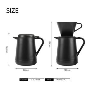 ANSHENG OEM Carafe <span class=keywords><strong>à</strong></span> <span class=keywords><strong>café</strong></span> isolée <span class=keywords><strong>à</strong></span> double paroi en acier inoxydable de 20oz avec logo personnalisé Pot <span class=keywords><strong>à</strong></span> thé et <span class=keywords><strong>café</strong></span> thermique en métal sous vide - Product Image 4
