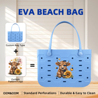 Sac de plage polyvalent en caoutchouc EVA avec logo personnalisé, imperméable, léger, sac de voyage, sac fourre-tout personnalisé avec logo